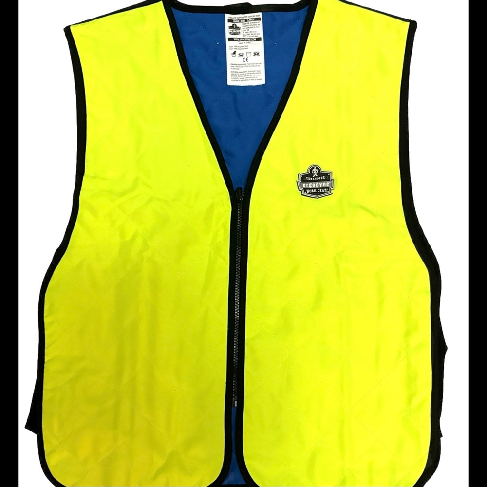 Chill-Its 6665 Evaporative Cooling Vest - Embedded Polymers, Zipper Large